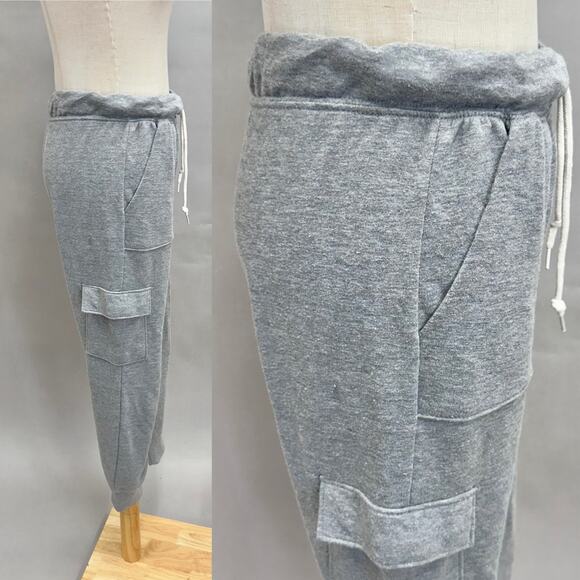 No Boundaries gray cargo jogger sweatpants Size XS Slim Leg High Rise - Picture 4 of 14